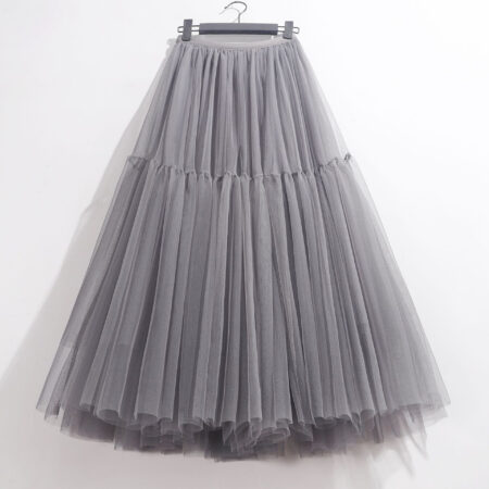 Spring Swing Puffy High Waist Long Skirt