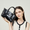 Luxury Croc-Embossed Leather Handbag