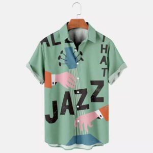 Casual Fashion Shirt With A Jazz Theme