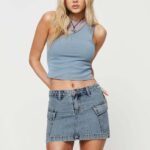 Women's Stretch Denim Mini Skirt