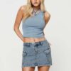 Women's Stretch Denim Mini Skirt